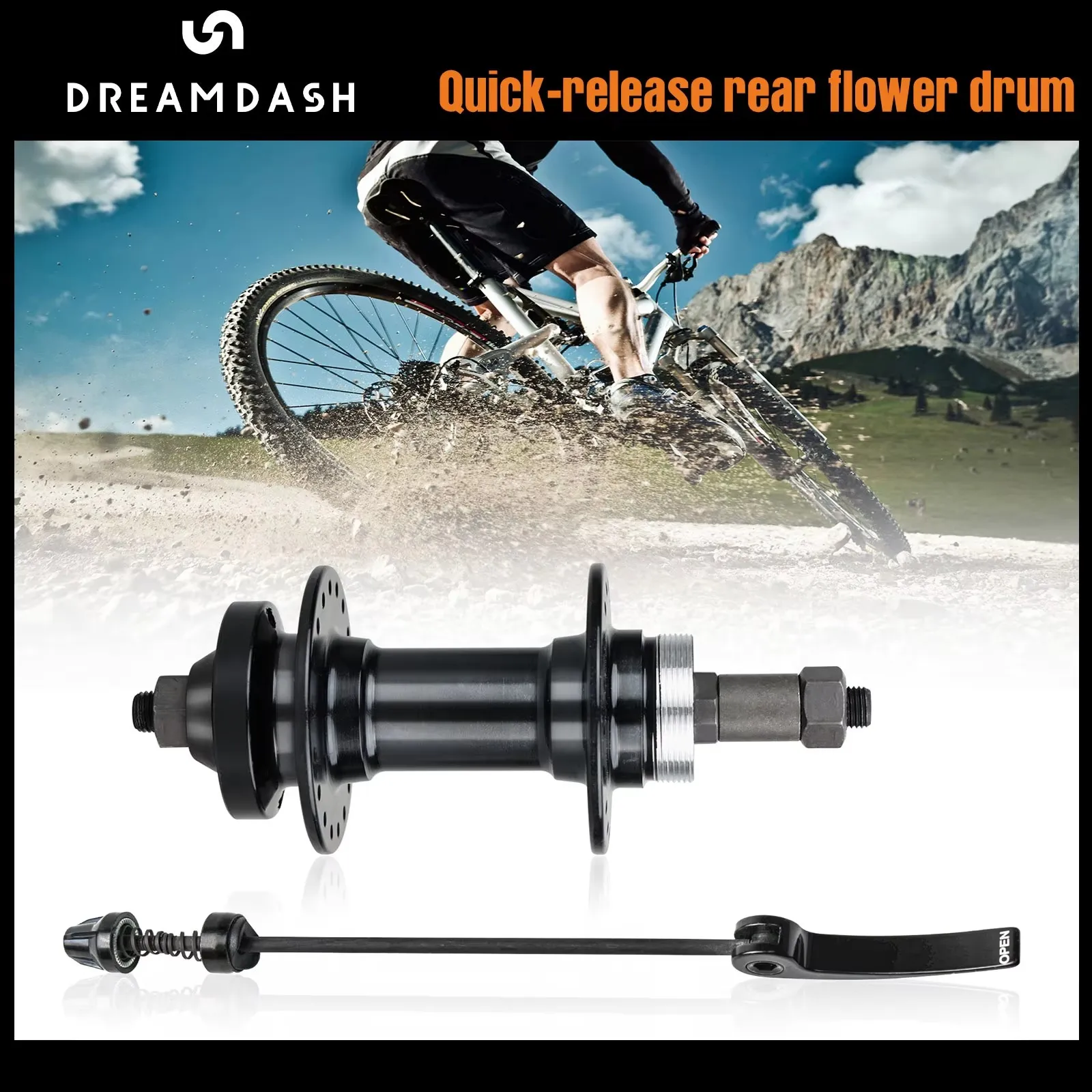 

Dreamdash PT-D122DSE Bicycle Hubs M10*135*145*13G*36Holes 7Speed Disc brake Quick Release Type Mountain Bike Rear Flower Drum