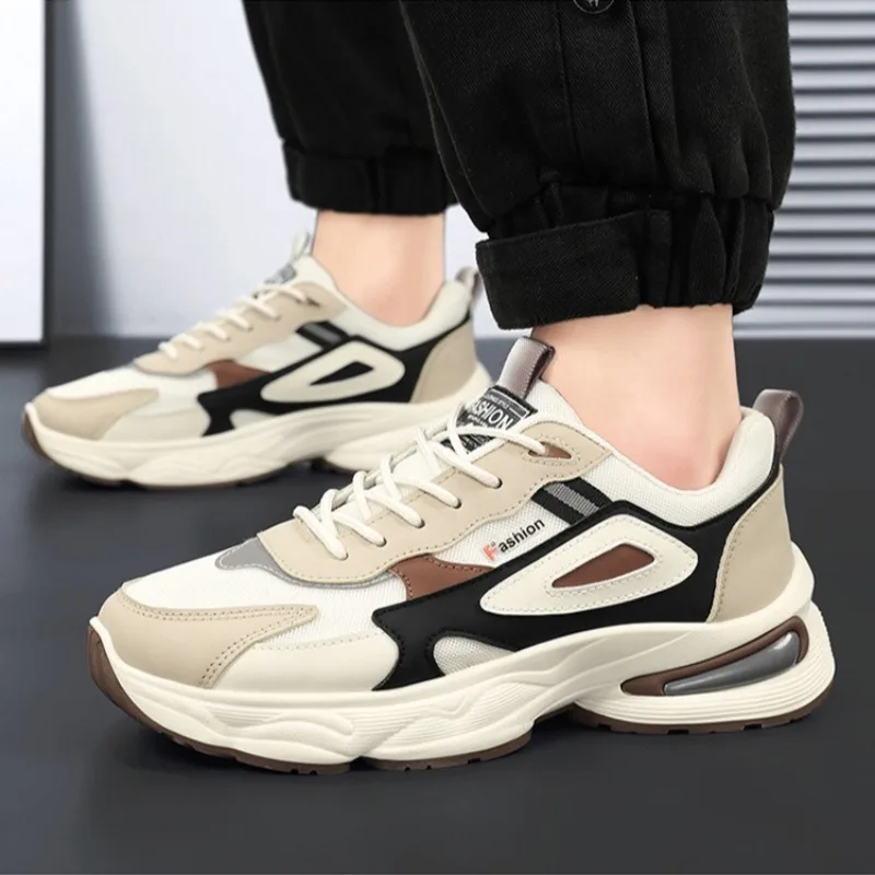 Men's Shoes Youth Student Sports Shoes Mesh Breathable Casual Oes Tennis Training Shoe Lace Up Platform Shoes for Men's Sneakers - Image 3