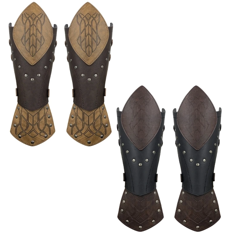 Punk Arm Gauntlets القرون الوسطى Elven Arm Guard للبالغين موضوع حفلة صور الدعائم شارة