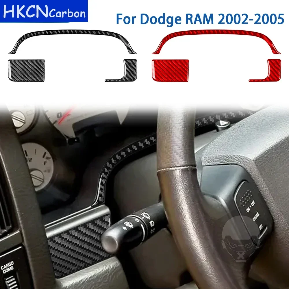 

For Dodge RAM 2002 2003 2004 2005 Accessories Carbon Fiber Car Interior Speedometer Surround Panel Trim Sticker Decoration