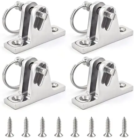 

Шарнир для бимини-топа из нержавеющей стали 316 - быстросъемный штифт - 4 штуки в упаковке для понтонных, рыболовных, лыжных лодок