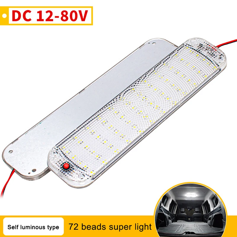 Lightweight And Ultra High Brightness LED Light 12 80V Carriage Light Panel Crystal Shell Cab Reading Light Strip