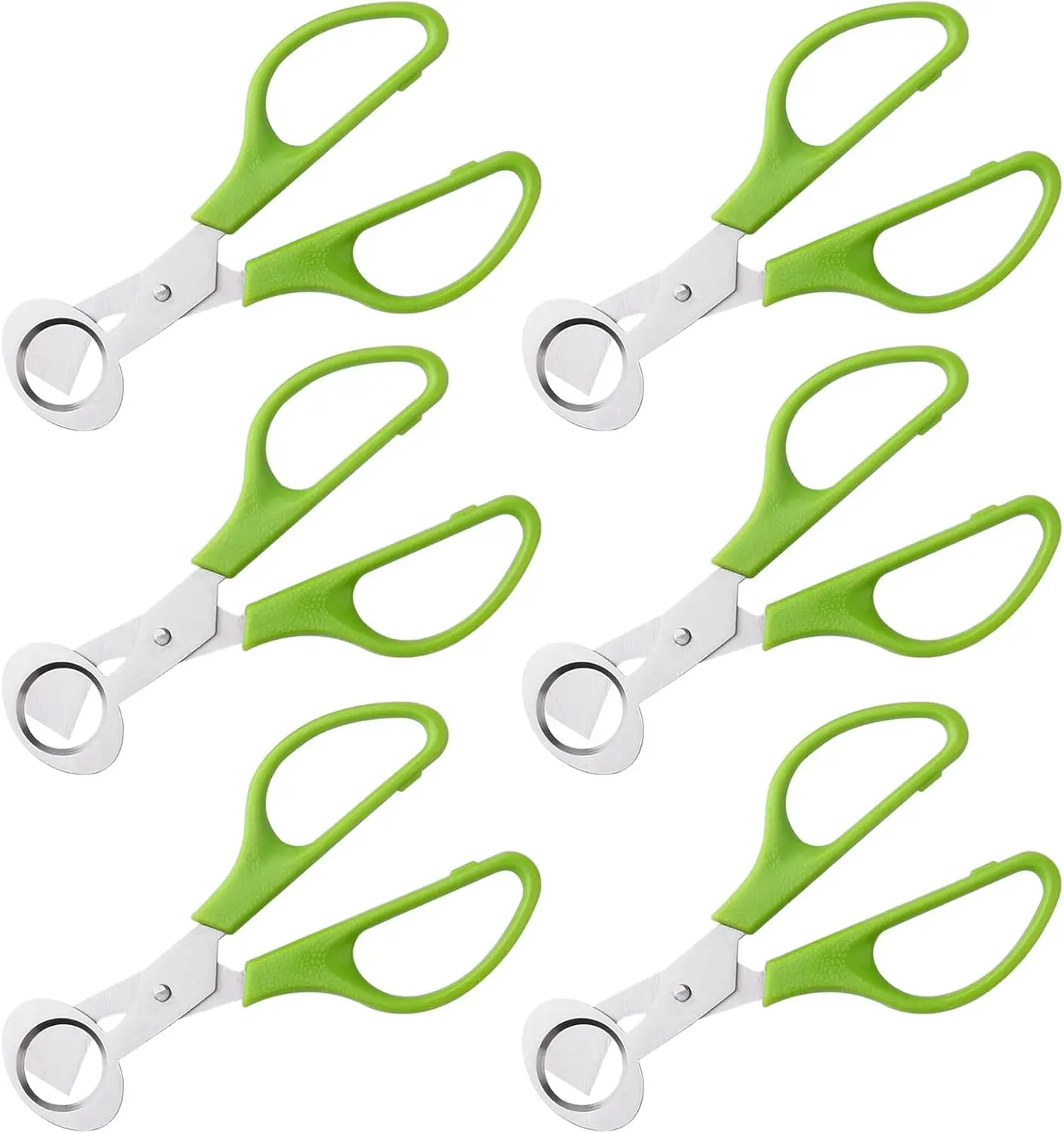 Tijeras Cortadoras de Huevos de Codorniz con Cuchillas de Acero Inoxidable para Cortar la Cáscara Fácilmente, Verdes