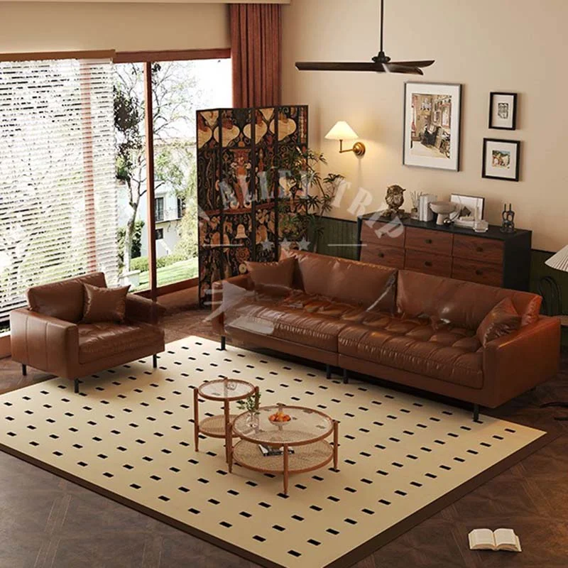 

Reclining Brown Lazy Sofas Modern Luxury Style Wood Designer Choice Sofa Living Room Floor Divani Da Soggiorno Home Furniture