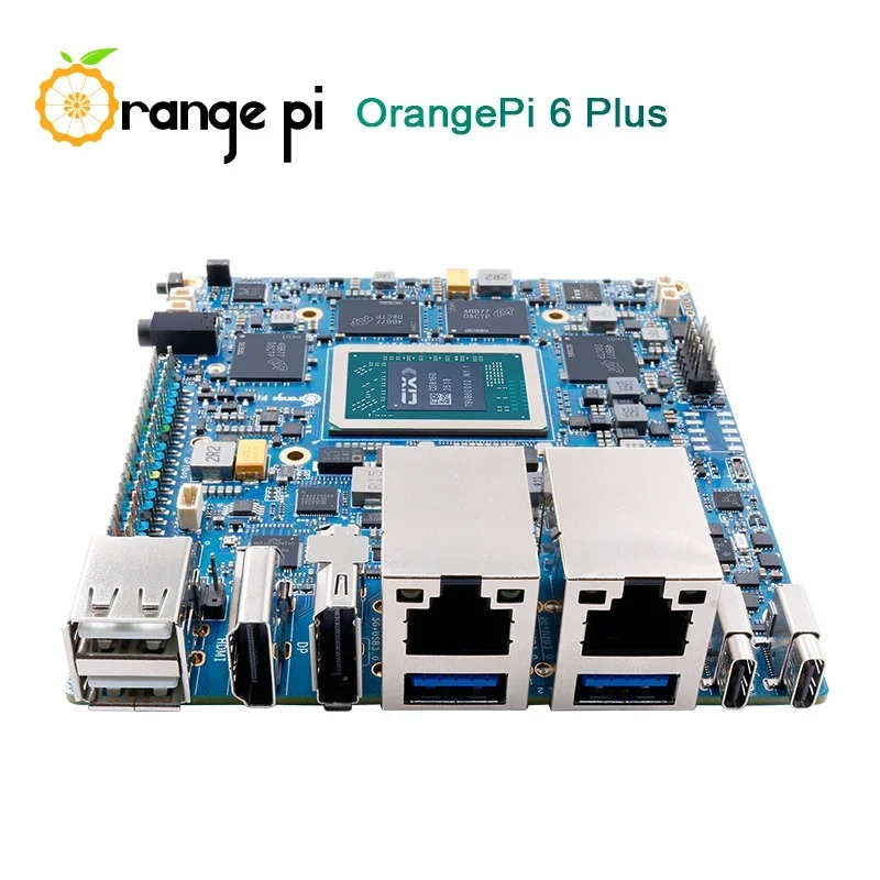 Orange Pi 6 Plus 16G / 32G DDR5 CIX CD8180/CD8160 Dev board SoC 2xM.2 KEY-M 45TOPS 5G Ethernet With Heatsink Or 100W Power