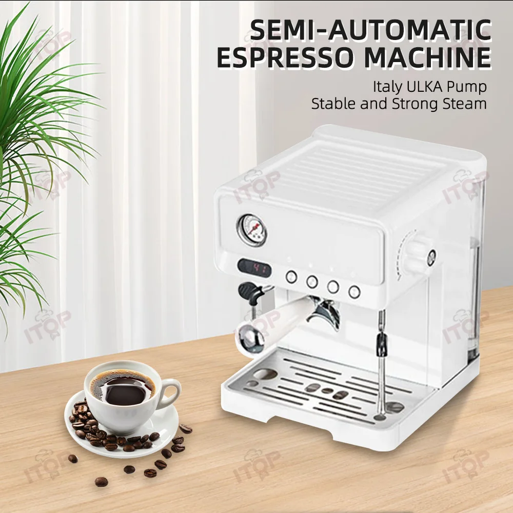 Portable Semi-automatic 15 Bar Household Latte Cappuccino Maker Milk Frother Steam Espresso Coffee Machines