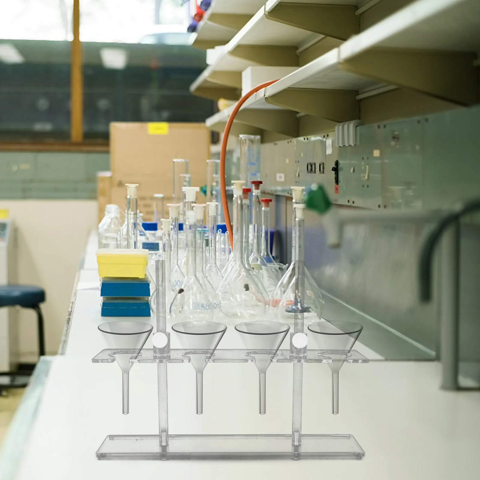 Funnel Rack Instrument Tray Supply Holder for Laboratory Centrifuge Bracket Equipment Accessory Acrylic School Supplies