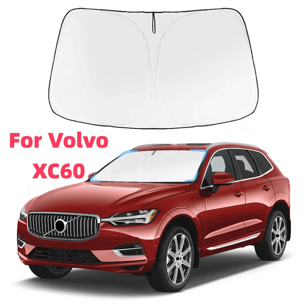 

Car Windshield Sun Shade Covers Visors Auto Front Window Sunscreen For Volvo XC60 2018 2019 2020 2021-2024 Sunshade Accessories