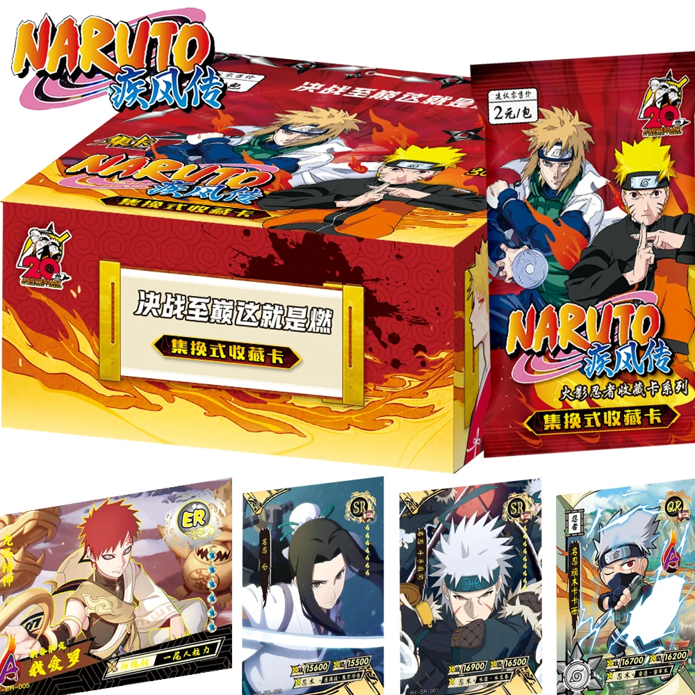 

Genuine Naruto Cards Genius Ninja Hatake Kakashi Uchiha Sasuke Anime Character Series Collection Cards Children Table Toys Gifts