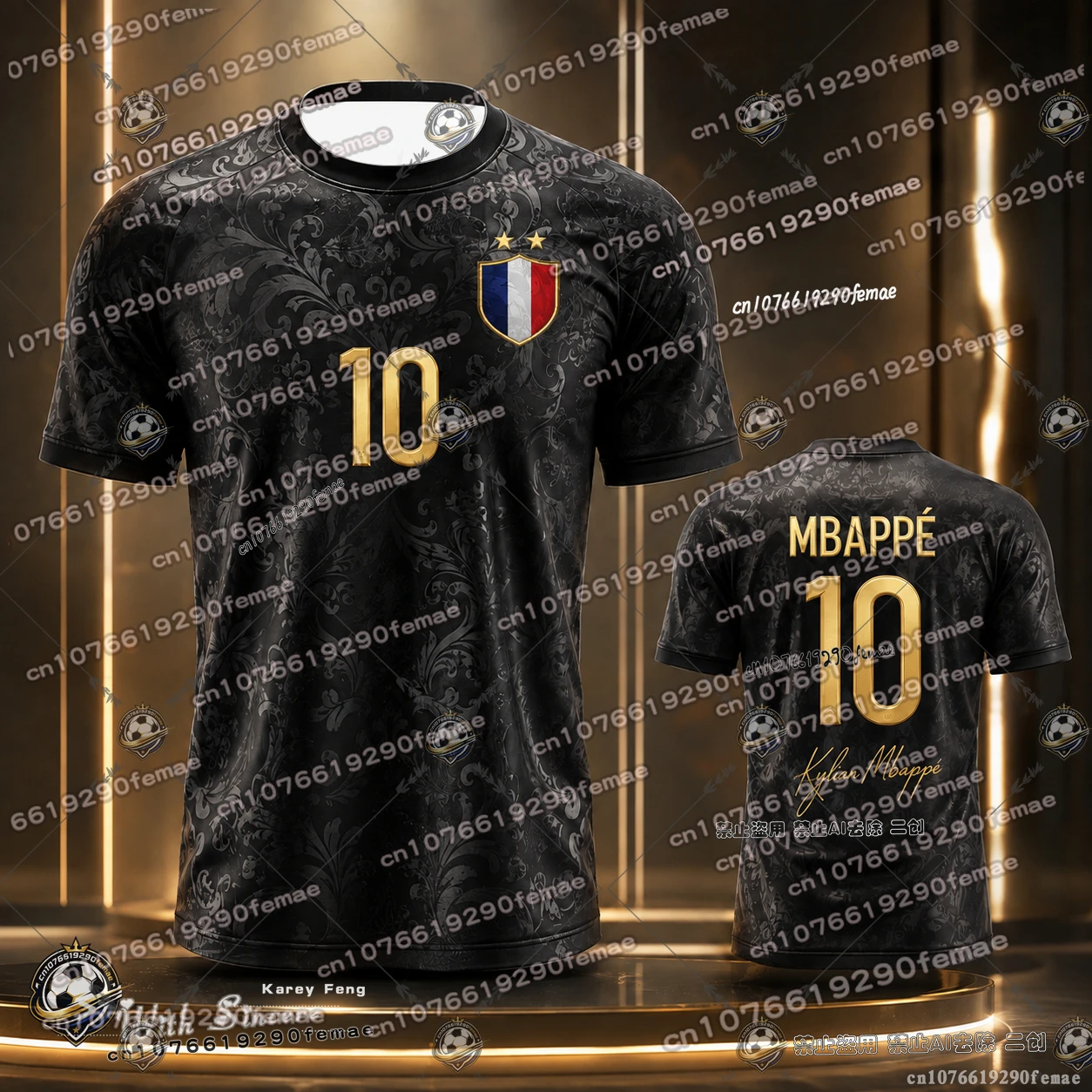 Neues 2026 Mbappé Nr. 10 Fußballtrikot, Fan-Kollektion, Trikot im Fußballspieler-Stil, atmungsaktiv, schnelltrocknend, für Kinder und Erwachsene, Unisex – Detail 6