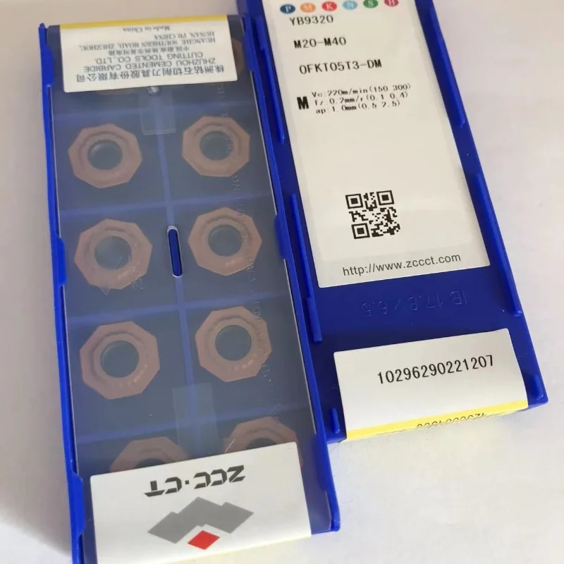 OFKT05T3-DM YB9320 /OFKT05T3-DM YBD252 /OFKT05T3-DM YBM251 /OFKT05T3-DM YBM253 CNC Alat Putar Pisau Sisipan Karbida 10 Buah