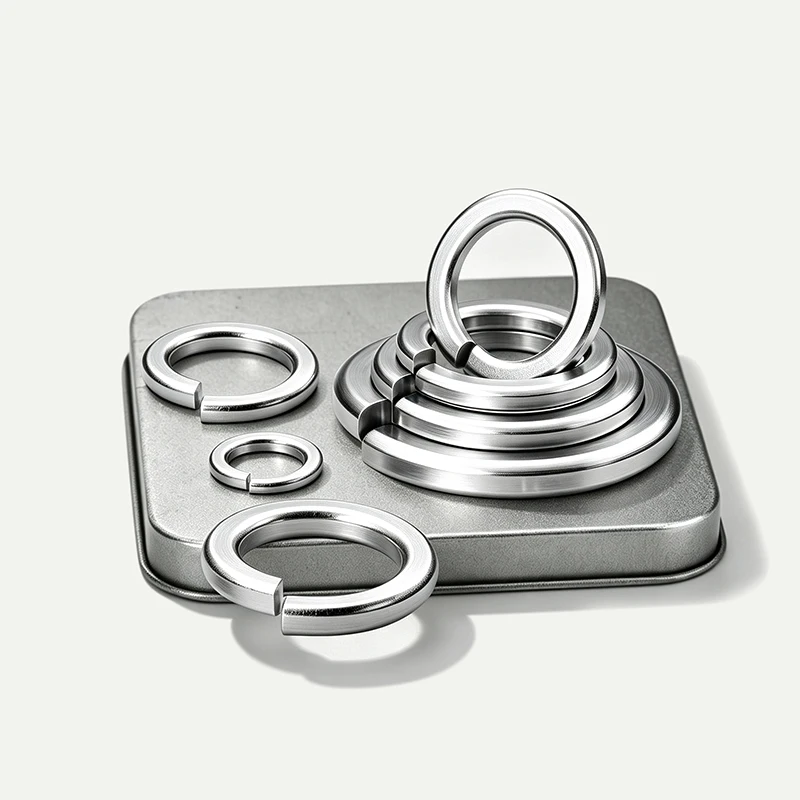 316 SS GB93 Square‑End Split Coil Lock Washers Vibration‑Resistant Elastic Lock Shim Spring Gasket M2‑M30