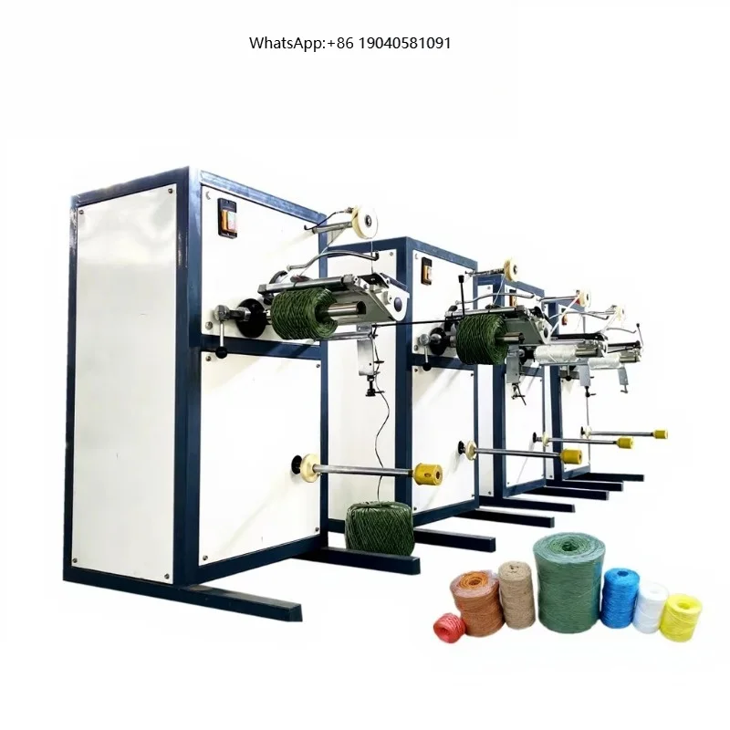 Plastic Raffia & Paper Rope Rewinding Machine with Motor Bearing Adjustable Torque Table 800r/min High-Speed Spool