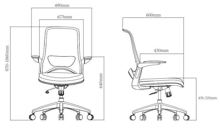 Design Rotating 180 Degree Reclining Furniture Luxury Mesh Executive Staff Office Chair Modern