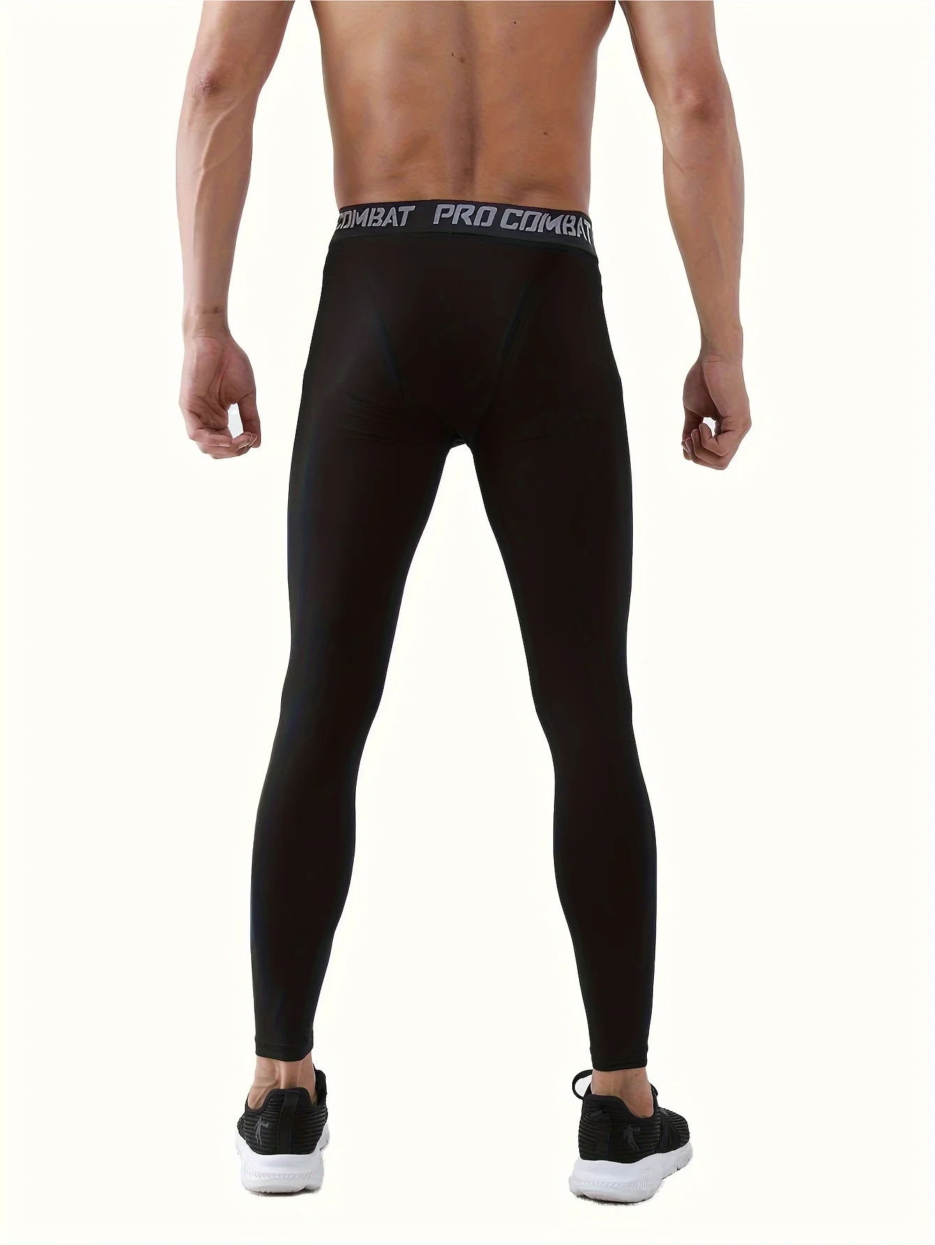 3 قطع من سراويل اللياقة البدنية المضغوطة للرجال، سراويل ضيقة مرنة غير رسمية، مناسبة للياقة البدنية في صالة الألعاب الرياضية الخارجية والجري ملابس رياضية للرجال #2