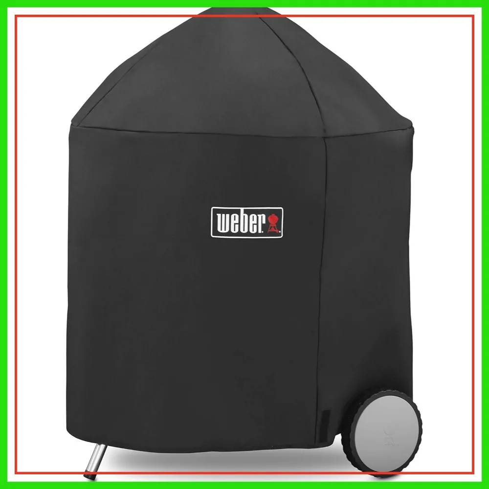 26-Inch Charcoal Grill Cover, Black – Heavy Duty UV-Resistant Fabric, Water-Resistant & Breathable with Secure Strap