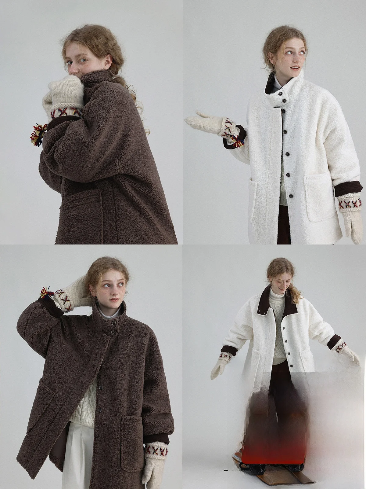 

Ультрамягкая парка с воротником из меха ягненка, хлопковое зимнее пальто Le, брендовое однотонное пальто для поездок на работу, длинный свек, свободная посадка