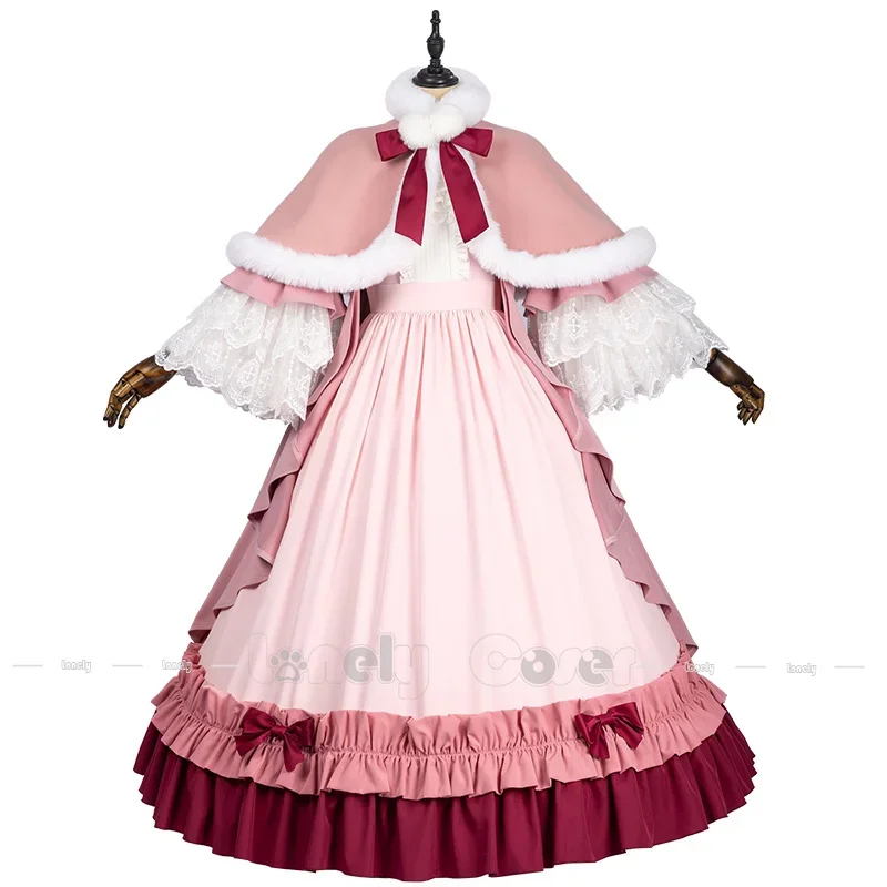 

2026 new Anime Gosick Pink Dress Maid Lolita Uniform Cloak Hairpin Victorique de Blois Cosplay Costume Halloween Party suit