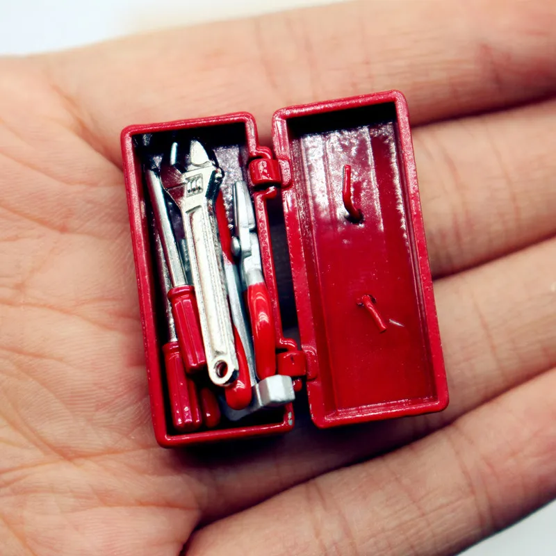 

1set Dollhouse Mini Gardening Alloy Mini Hammer Screwdriver Pliers Wrench Tools Outdoor Garden Scene Home Desktop Decor Crafts