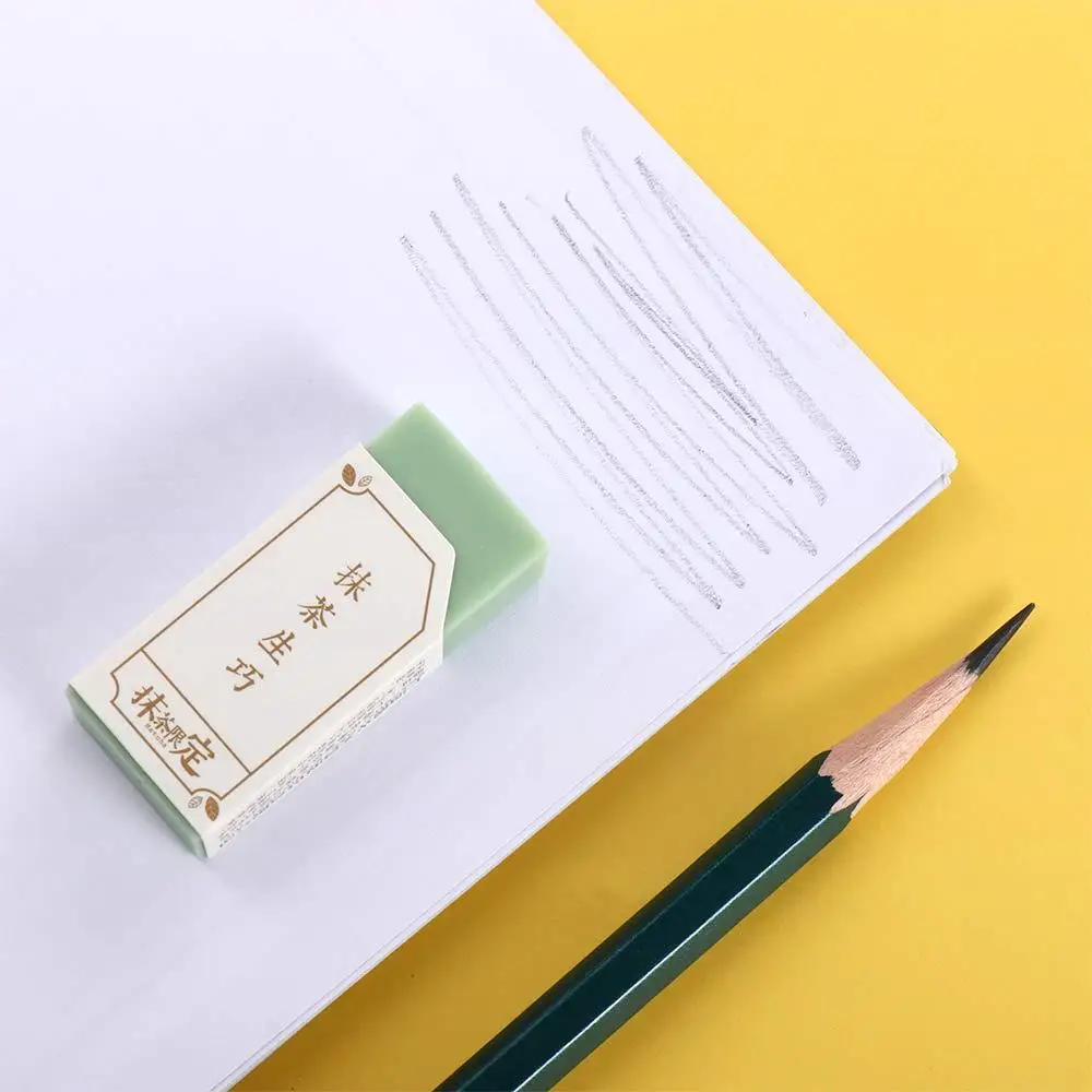 

2PCs Matcha Makes Perfect 4B Eraser Matcha Makes Green Like Skin Eraser Office Stationery Tools