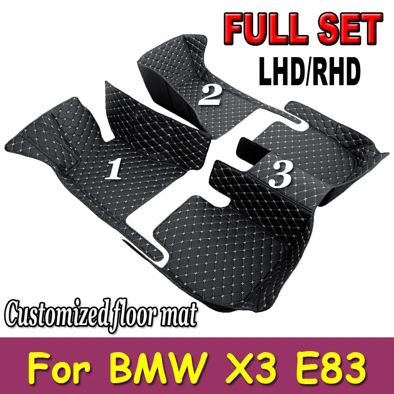 

Custom 3D Car Floor Mats for BMW X3 E83 2003-2010 F25 2011-2017 G01 2018-2023 Interior Accessories Artificial Leather