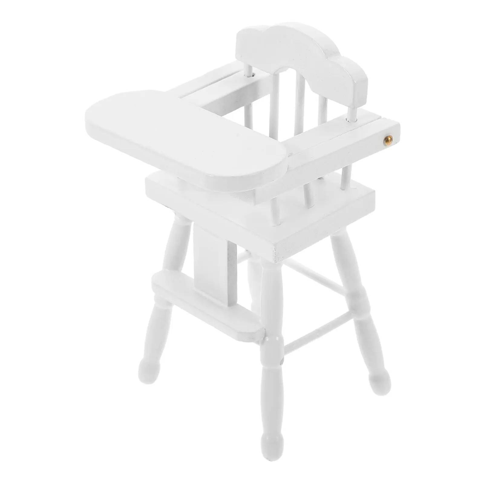 

Wooden Miniature Highchair Small Mini Chair Decorative Mini House Furniture Accessories for DIY Craft Supplies