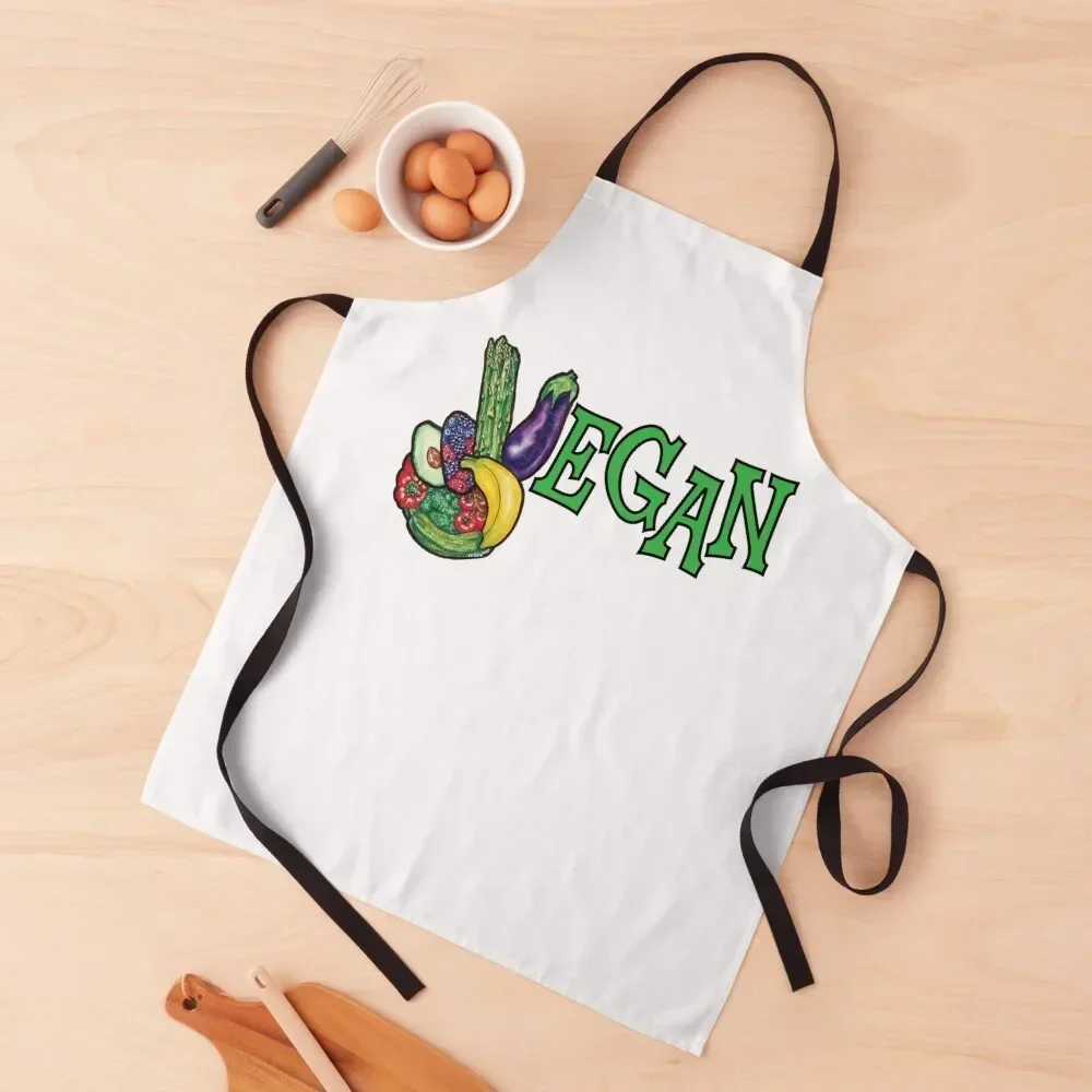 Vegan Peace Apron For Kitchen Kitchen Women Apron