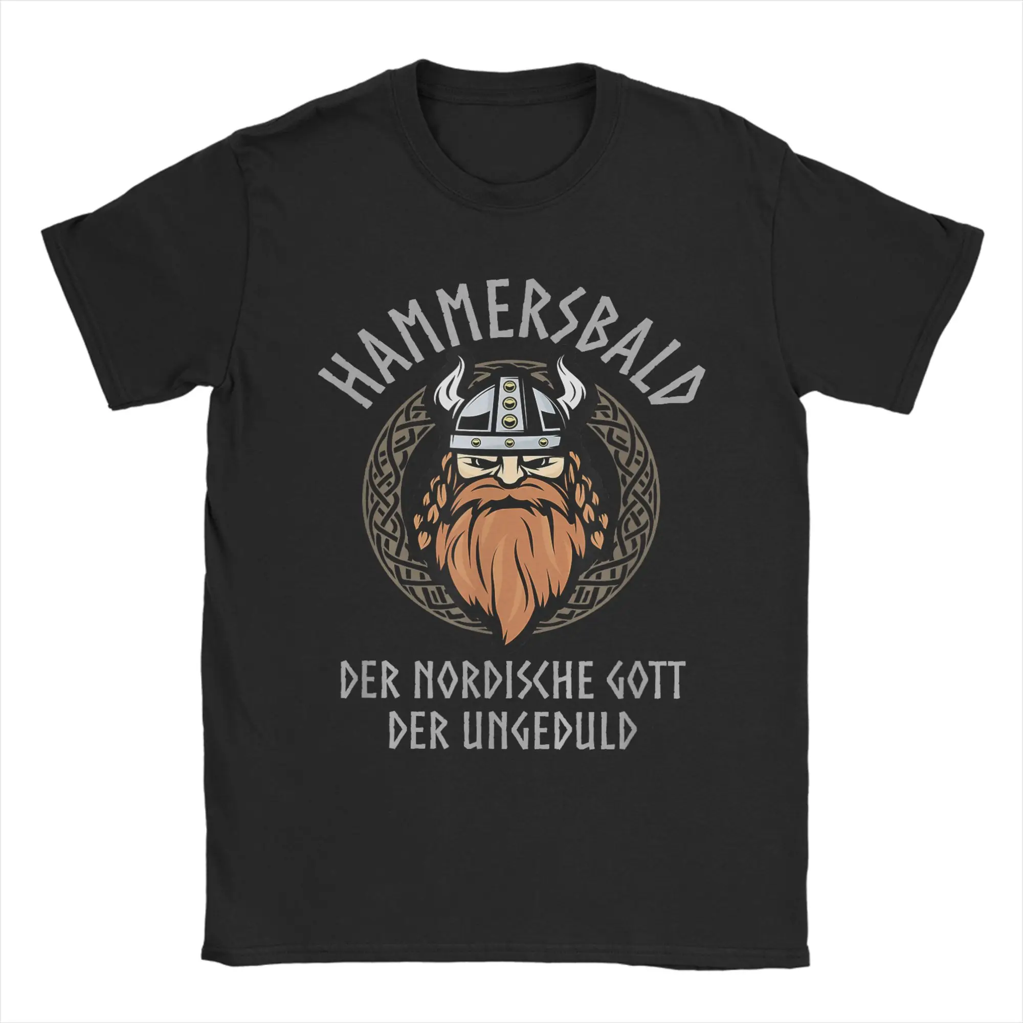 Hammersbald Viking God of Impatience T Shirt Men Cotton Vintage T-Shirts Crew Neck  Tees Short Sleeve Tops Graphic Printed