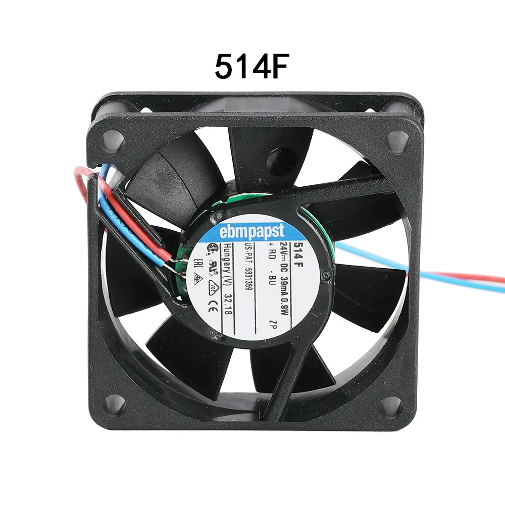 

For Original Manufacturer Ebmpaps Silent Cooling Fan 50 * 50 * 15mm 514F 24V 39mA 0.9W-