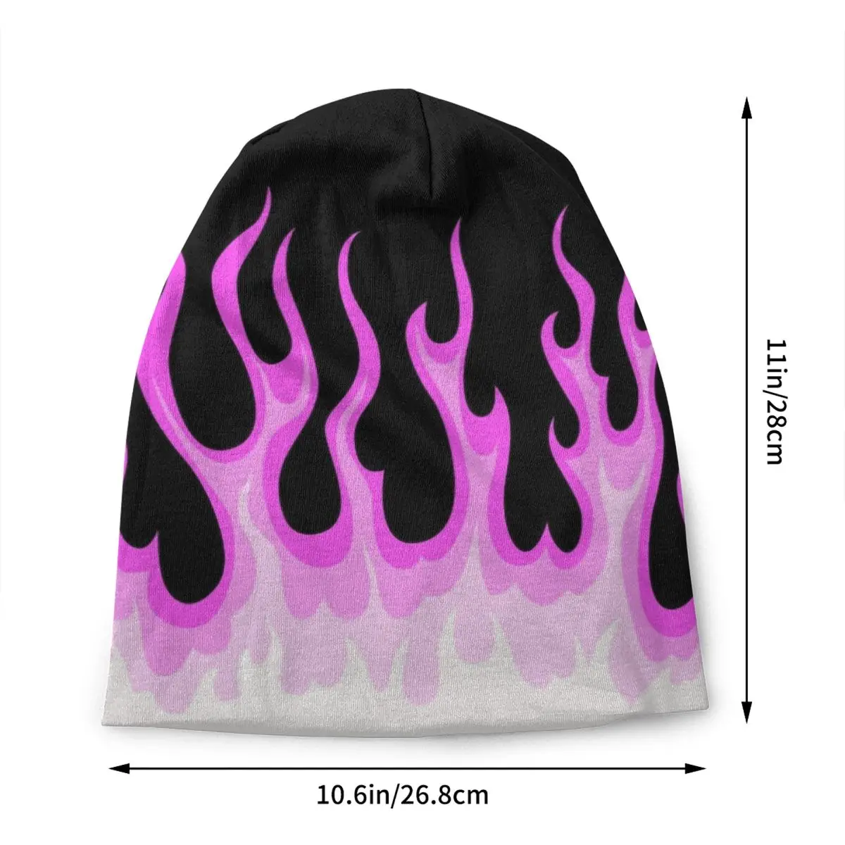 Pink Hot Fire Racing Flames Skullies Beanies Caps Unisex Winter Warm Knitting Hat Street Adult Bonnet Hats Outdoor Ski Cap