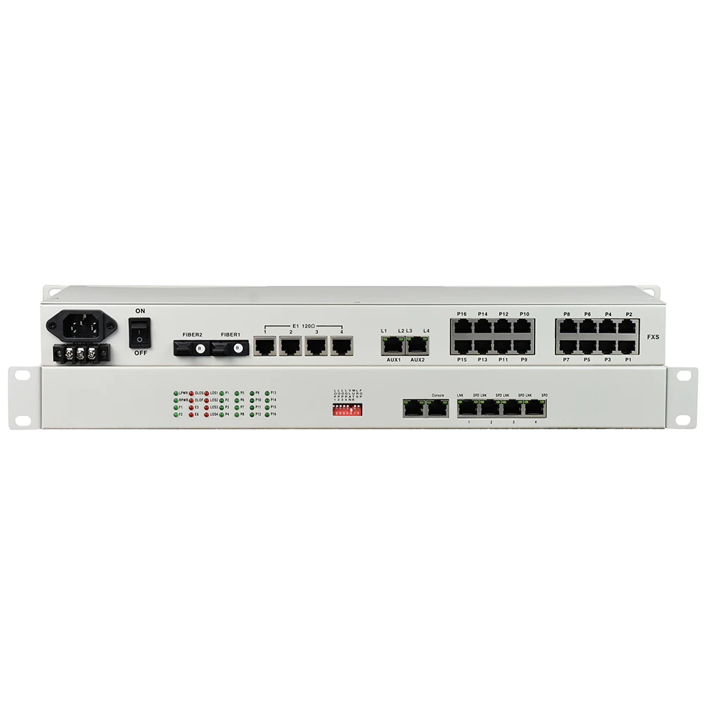 16 Ch Telephone over fiber Voice Multiplexer