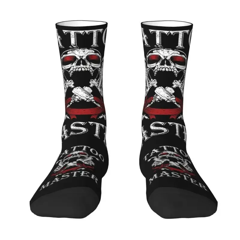 Super Cool Skull Tattoo Master Men Women Crew Socks Unisex Cool 3D Printed Tattooists Artist Male Dress Sock