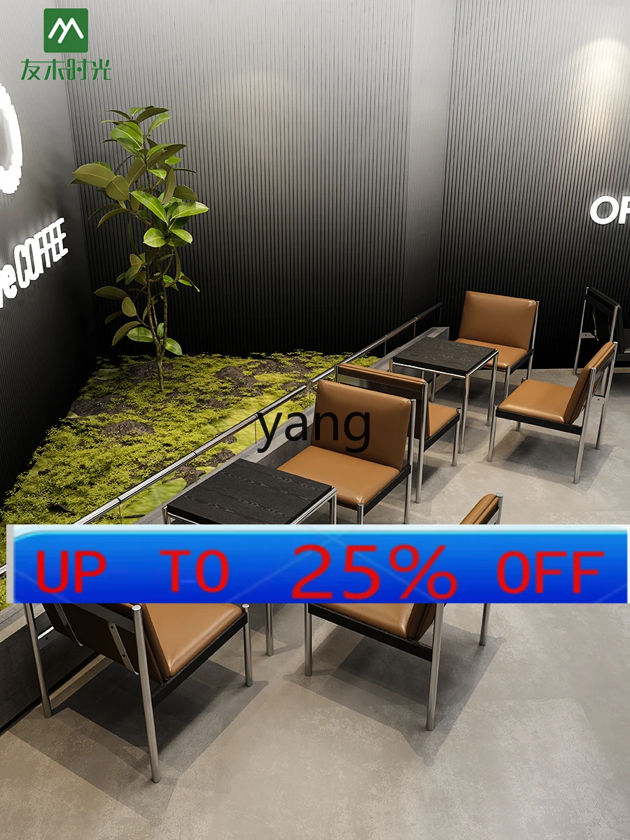 

LMM industrial wind milk tea shop dessert shop baking shop stainless steel table and chair combination commercial