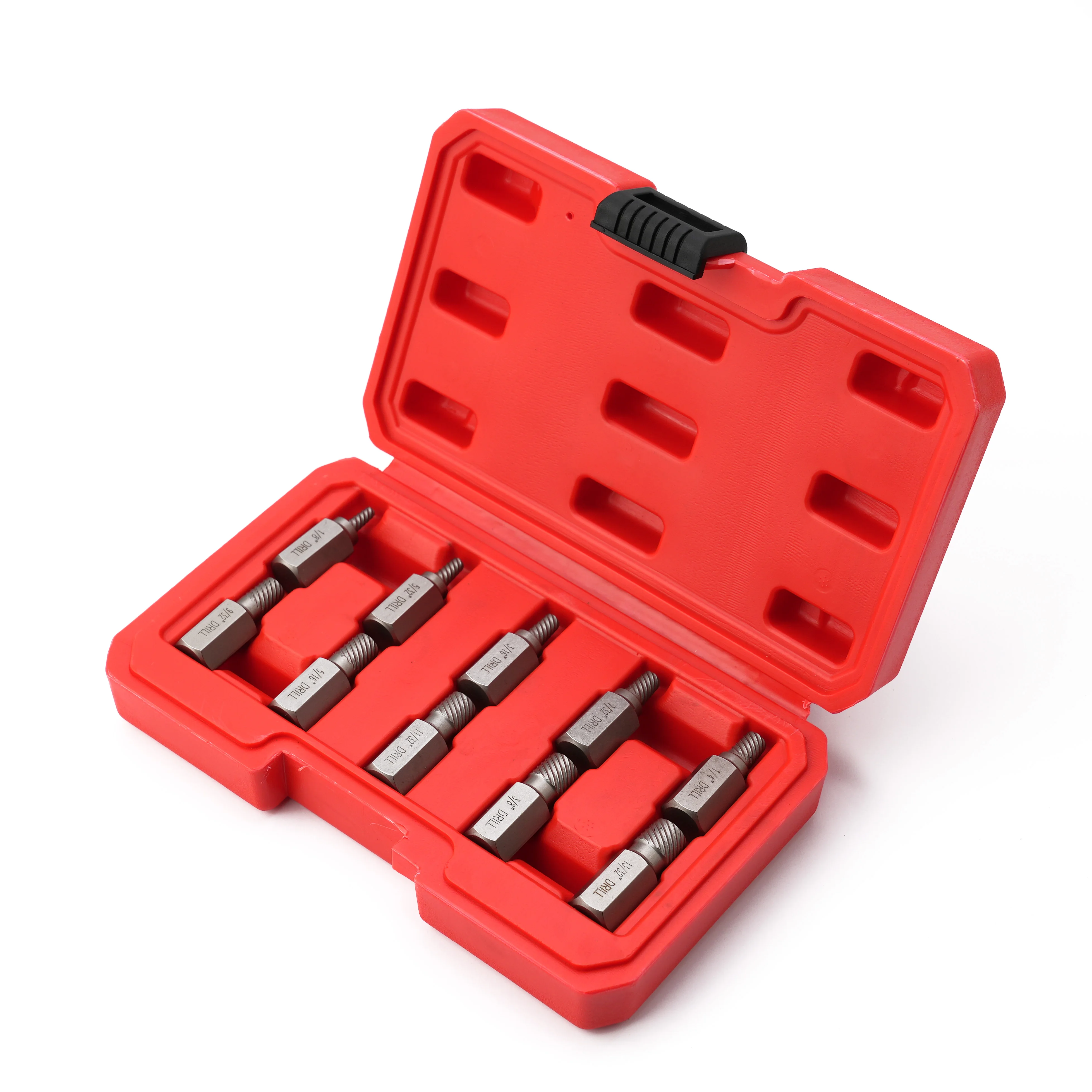 10Pcs Screw Extractor Set 40CR-MO Damaged Screw Extractor Set Metal easy drill bolt stud multi-spline screw extractor set