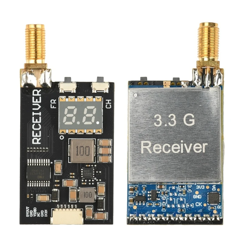 3.3G 64CH VRX FPV Wireless Image Transmission Receiver Frequency Support Range 3060-3500MHz/Automatic Search-ABLM