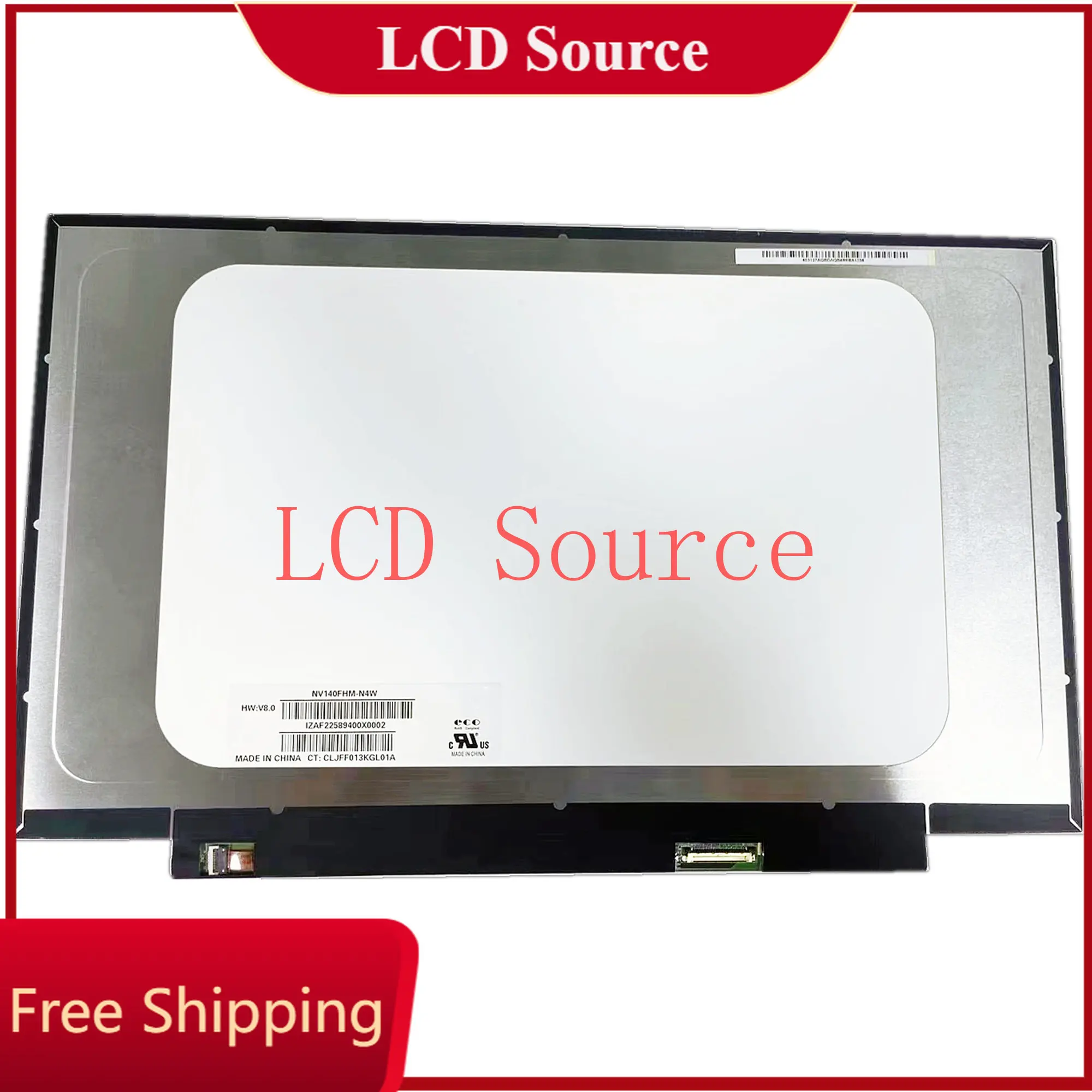 

NV140FHM-N4W 14.0 inch 1920×1080 FHD 30pins Replacement Display Panel 400 cd/m² EDP 60HZ Laptop LCD Screen