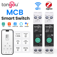 TONGOU WIFI/Zigbee Smart Circuit Breaker Timerr,Energy Meter,VA Protector Works with Tuya Smart,Remote Control Switch