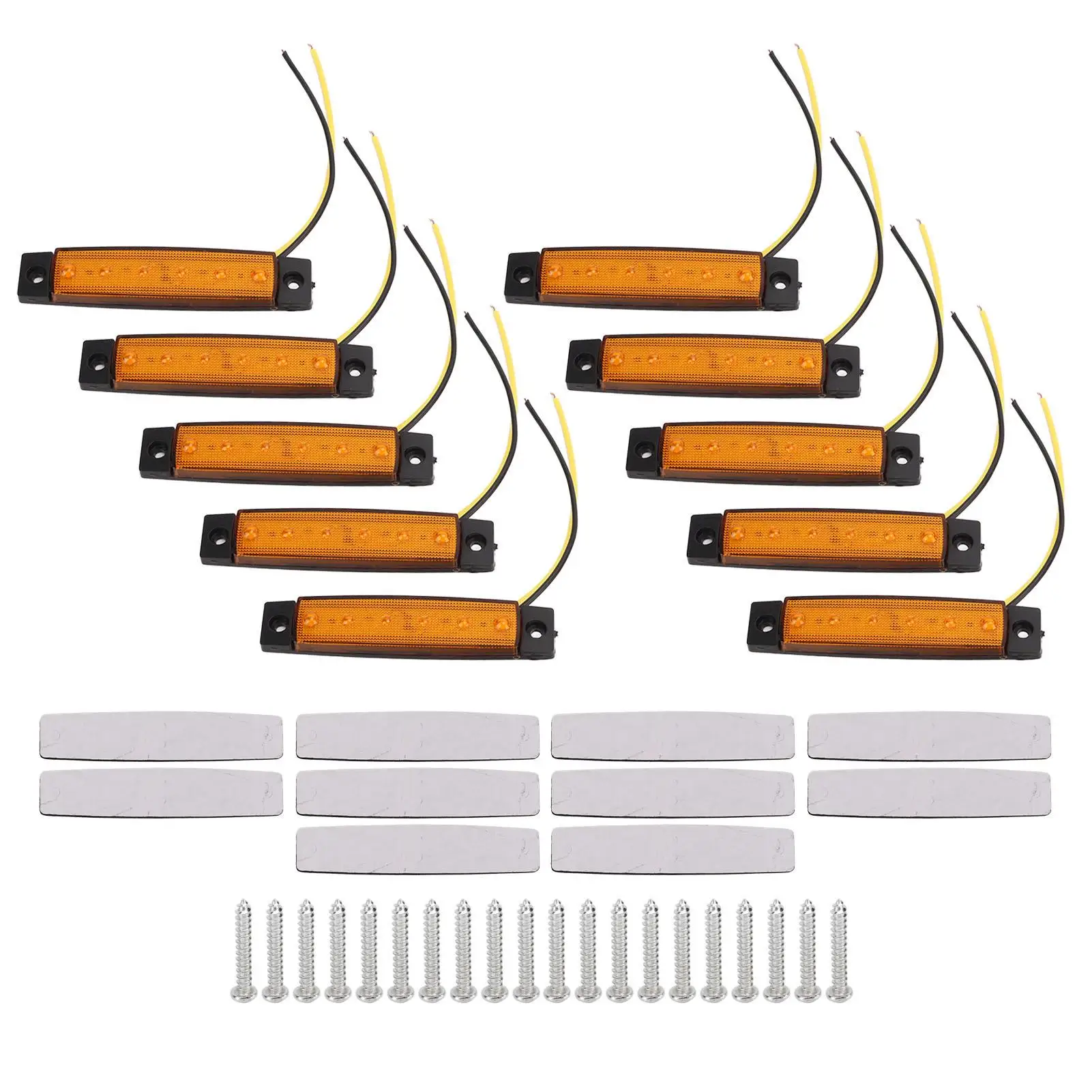 

Габаритные огни, боковой габаритный фонарь IP68, водонепроницаемый, 6 светодиодов, 12 В постоянного тока, противоударный диффузный объектив для автодомов, автофургонов, квадроциклов