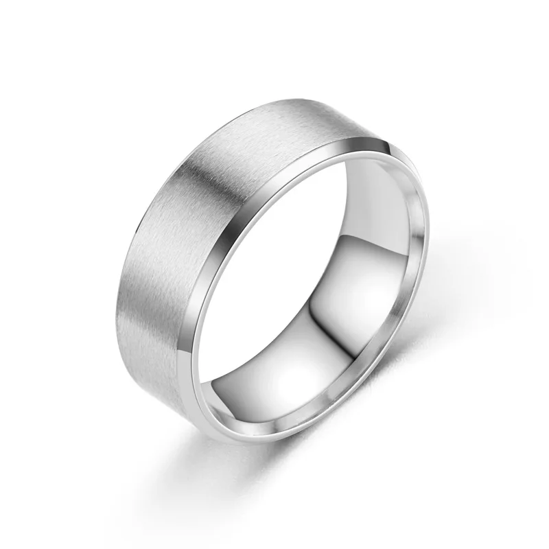 Simple Not Inlaid Elegant Design Perfect Fit Polishing Smooth Stylish Accessory Couple Rings For Men And Women Stainless Steel