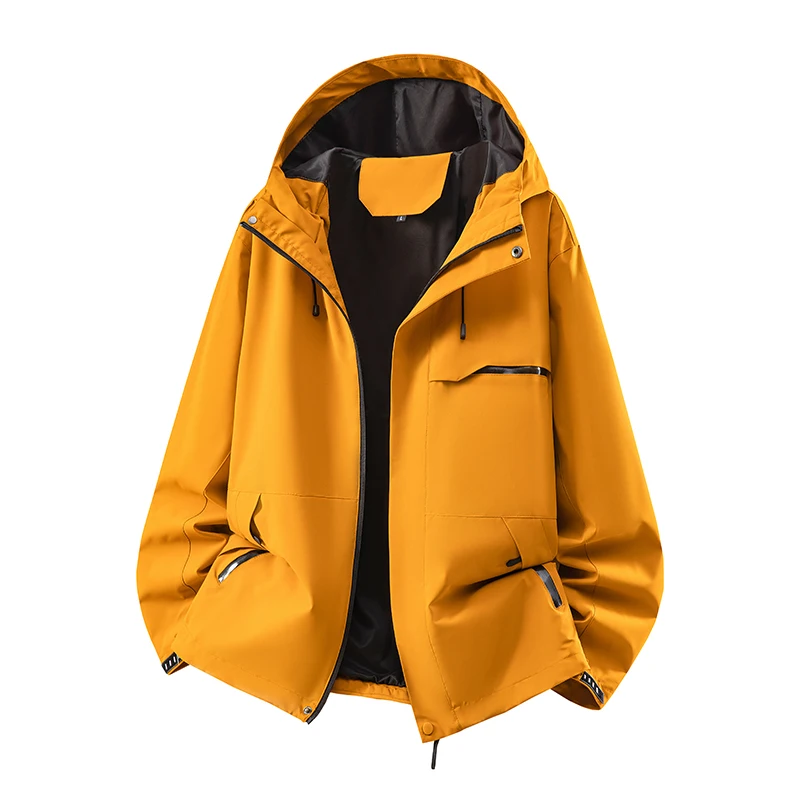 Chaqueta Cortavientos Impermeable para Hombre, Primavera 2026, Chaqueta de Campo para Senderismo, Camping, Pesca y Actividades al Aire Libre