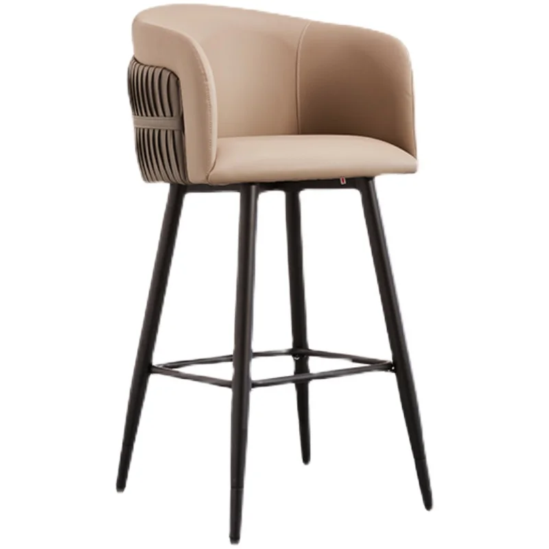 Italian Style Back Bar Stools Luxury Commercial Sustainable Kitchen Bar Stools High Chair Modern Sillas Barra High End Furniture