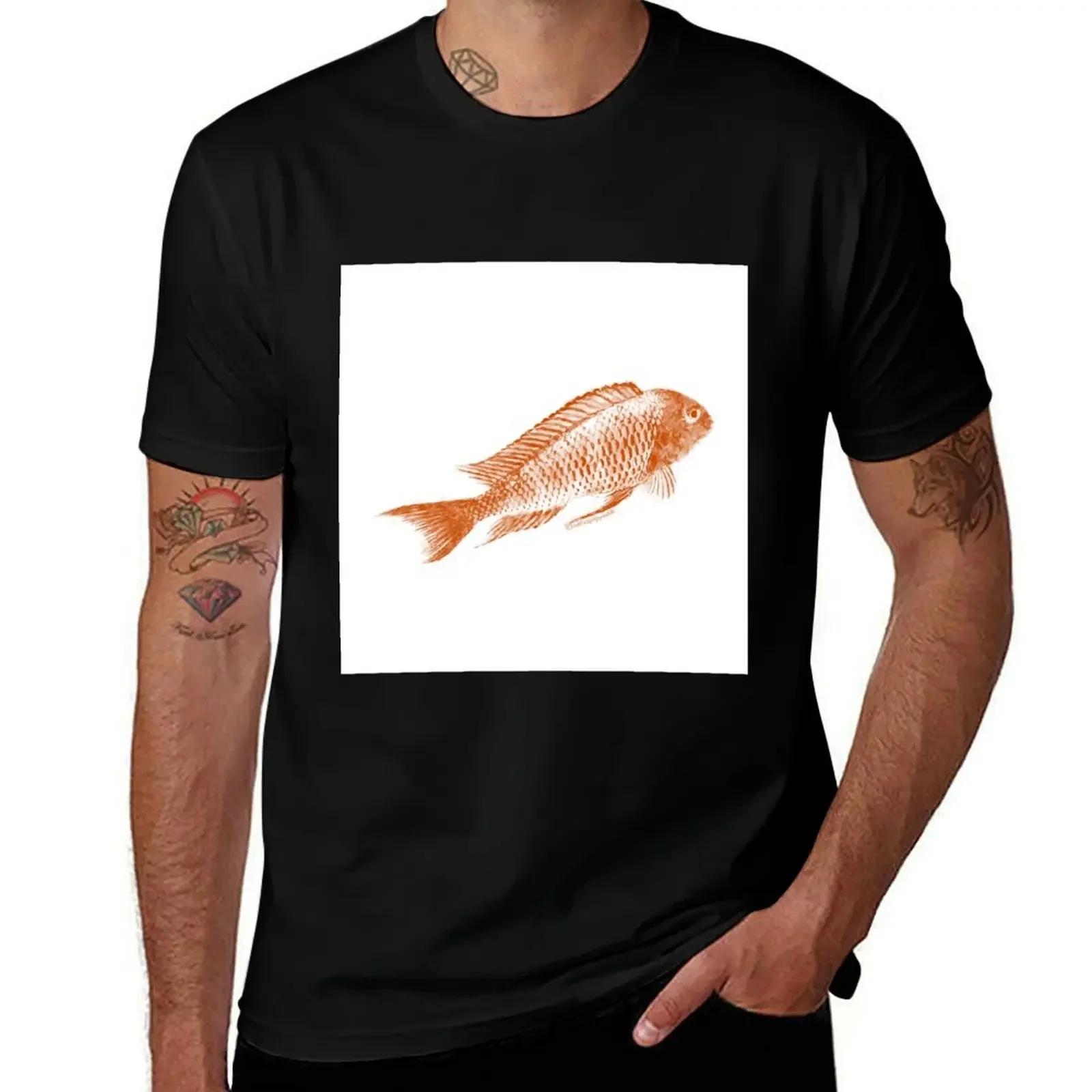 firecracker tropheus cichlid T-Shirt graphic shirts tees Short sleeve tee men