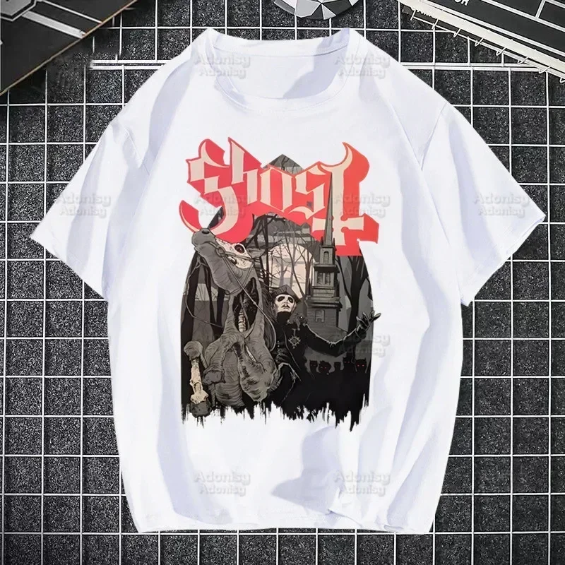 Ghost Rock Band Prevalent Popular Characters Print Men's Brand T-shirts Funny Hip Hop Summer Women Men Tshirts Streetwear
