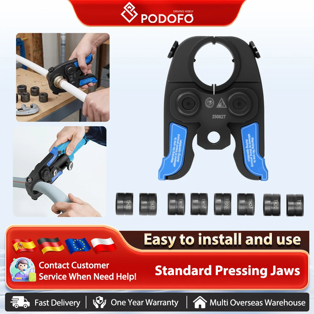 Podofo presse mâchoires ensemble TH16-20-26-32 outil de sertissage accessoire pour PEX et tuyau en acier inoxydable plastique PEX PB tuyaux outils de sertissage