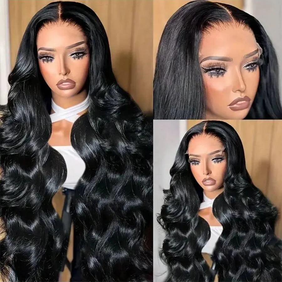 30 Inch 13x6 Body Wave Lace Front Wigs Human Hair Pre Plucked  Wigs Human Hair Brazilian Virgin Body Wave Lace Front Wig 200% Density 13x6 Frontal Human Hair Lace Front Wigs for Women