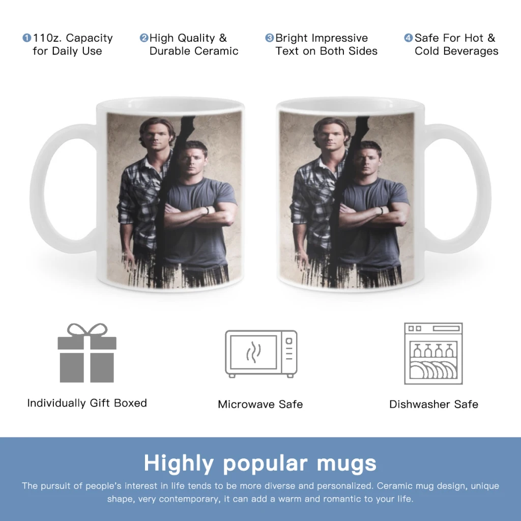 New-Supernatural-TV-11oz Afternoon Tea Mug Multifunctional Ceramic Coffee Mug Porcelain Coffee Cup Drinking Cup