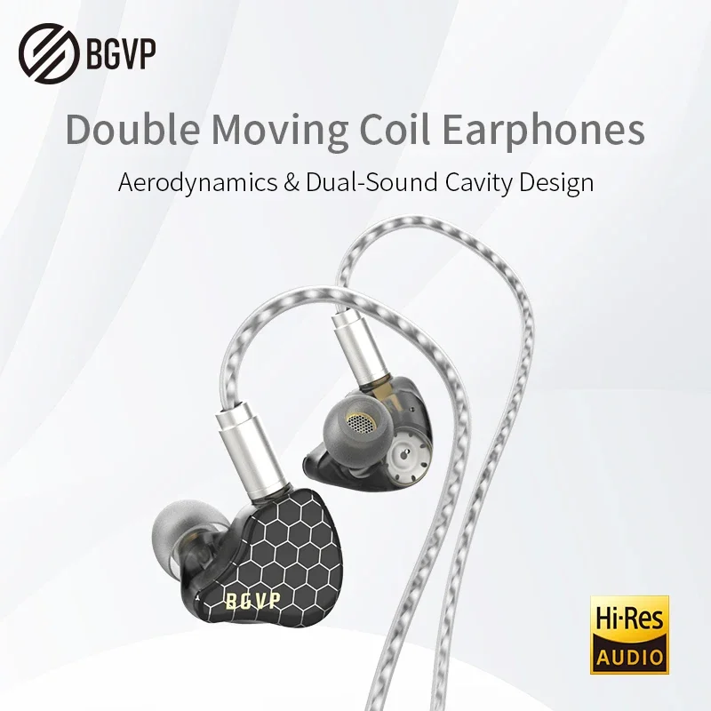 

BGVP Scale Pro 1BA+1DD Hybrid In Ear Monitor Earphone 3.5mm Wired Bass Headset with Mic 6D Sound Effects Gaming Sport Earbuds