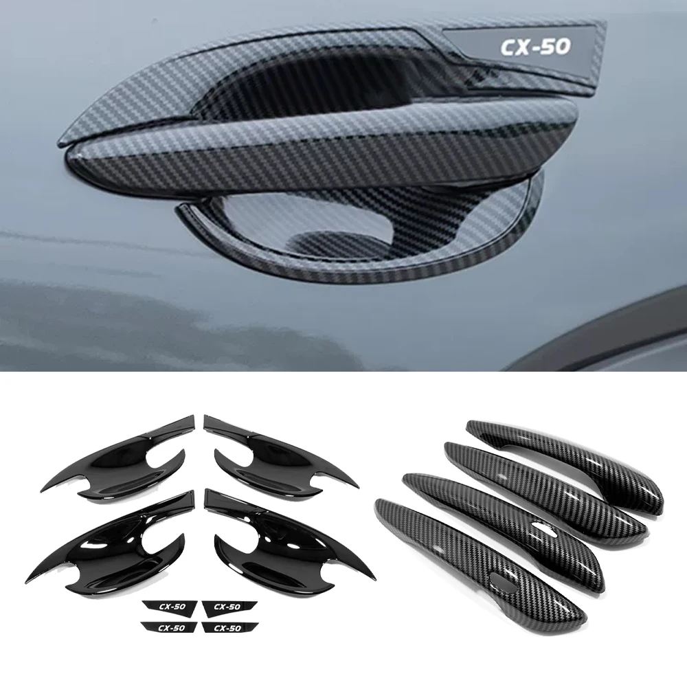 Car Door Handle Cover For Mazda CX-50 2022 2023 2024 2025 2026 Door Handle Protector Anti-scratch Exterior Styling Accessories