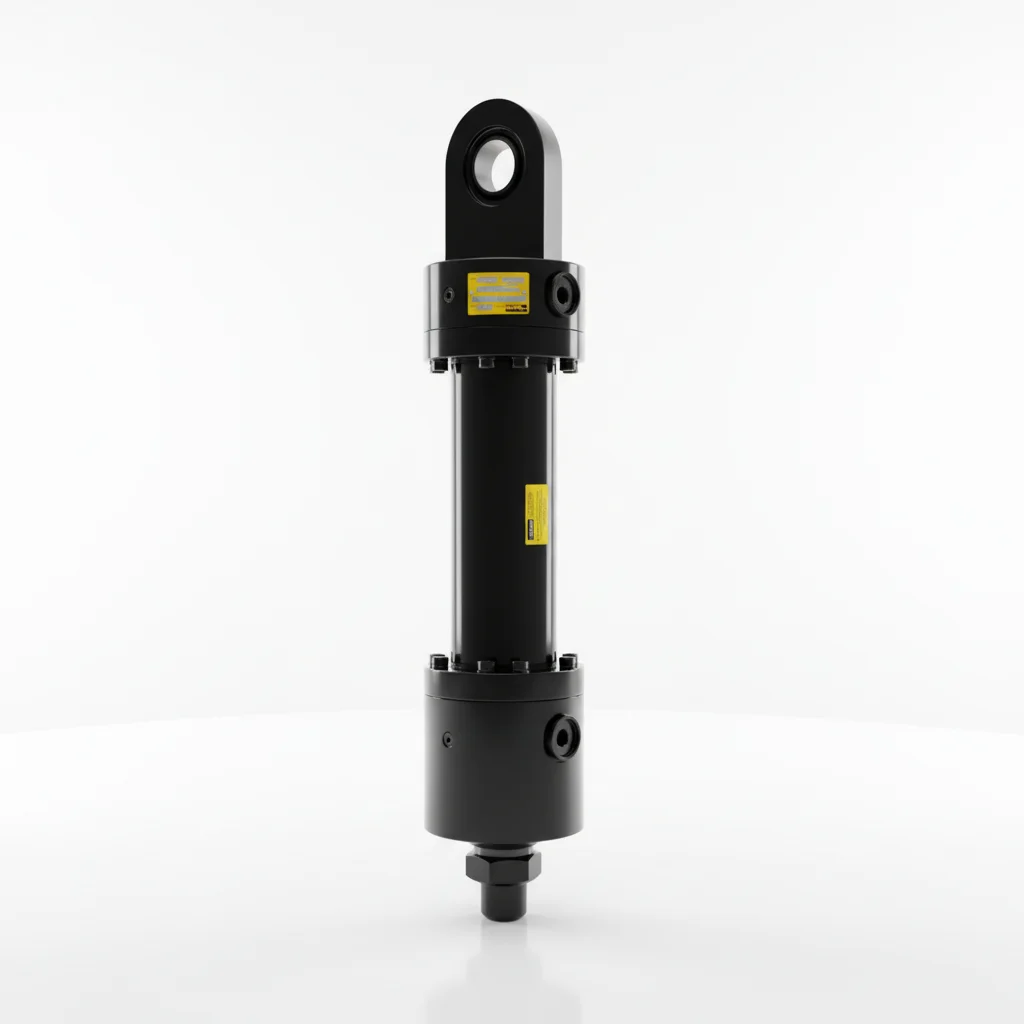 Double-acting welded high-pressure hydraulic cylinder with hard chrome plating