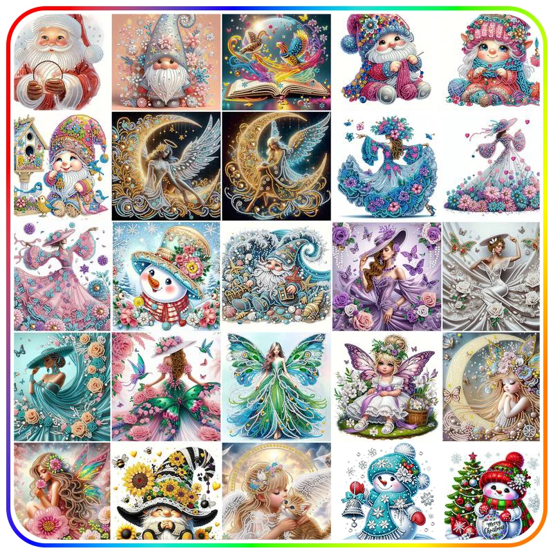 SDOYUNO-Special Shaped Diamond Painting Women Angel Santa Claus Christmas Gifts Alien 5D Diamond Art Accessories Arts Craft Kits